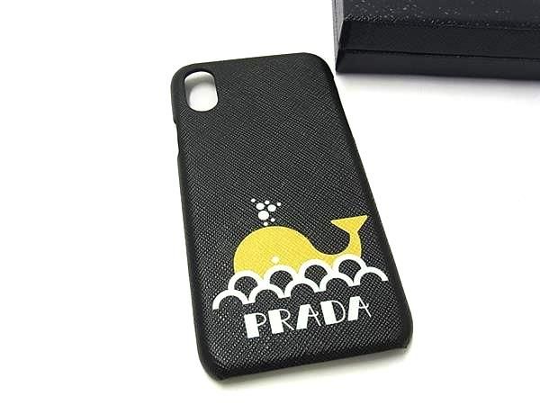 □新品□未使用□ PRADA プラダ サフィアーノレザー くじら 鯨 iPhoneX