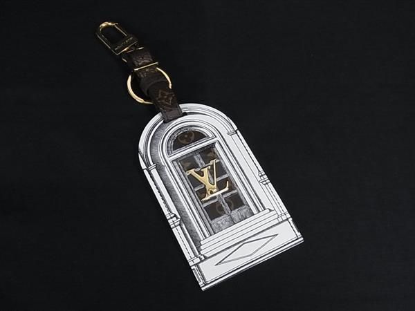 ■新品同様■ LOUIS VUITTON ルイヴィトン MP3204 モノグラム ポルト クレ タグ アーキテチュラ バッグチャーム ブラウン系 HA6369