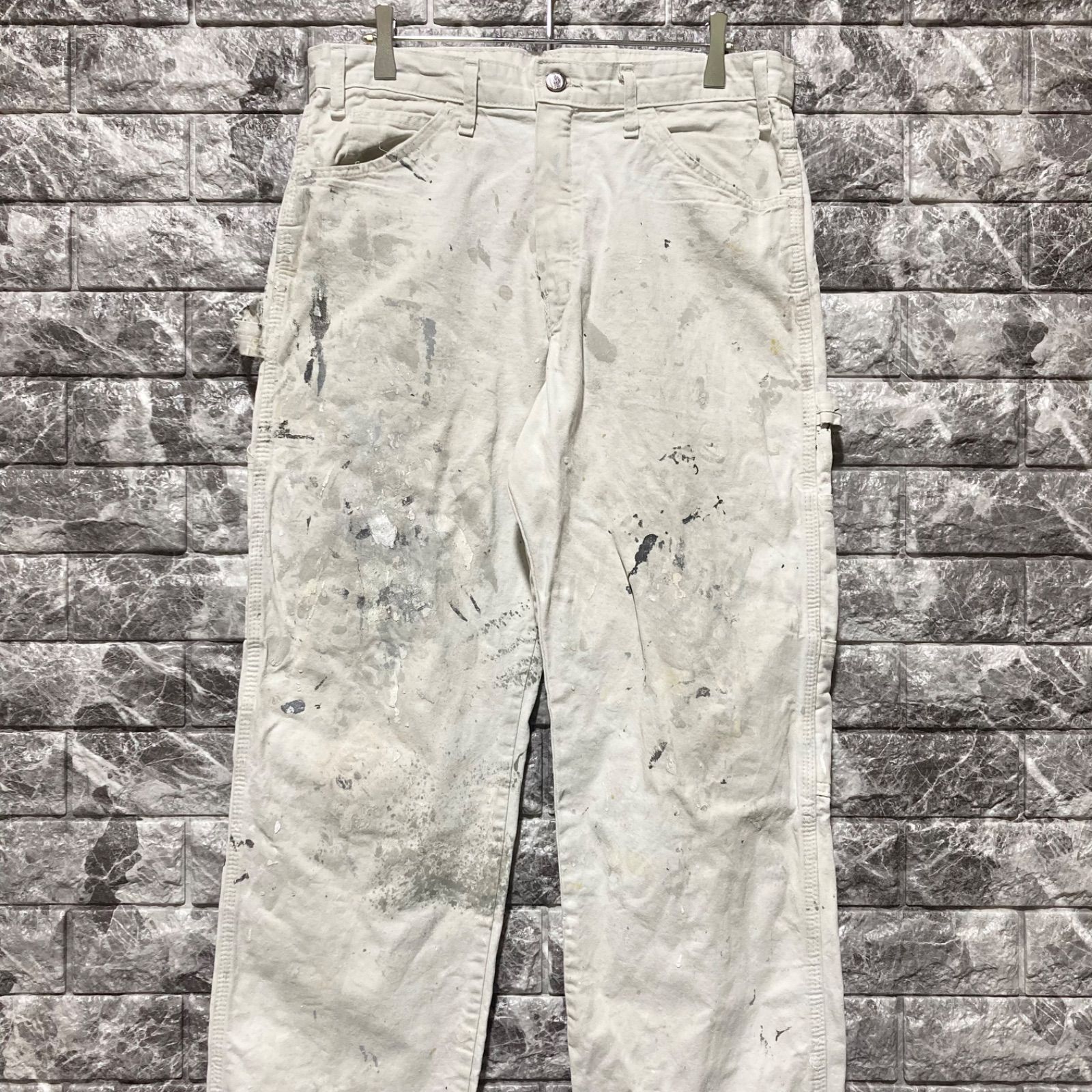 Dickies ホワイト ペインターパンツ ディッキーズ 白ペインター ペンキ グランジ ①⑧