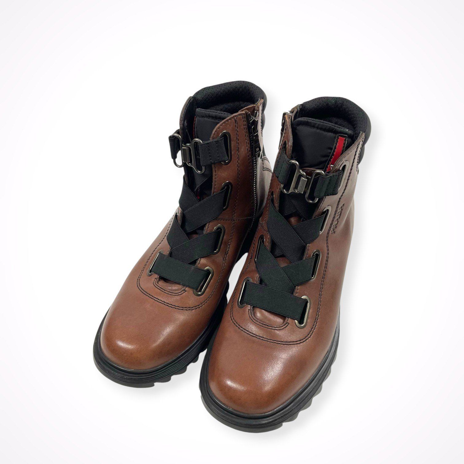 PRADA SPORT / テックレースレザーブーツ 極美品 SIZE:8 25,056円
