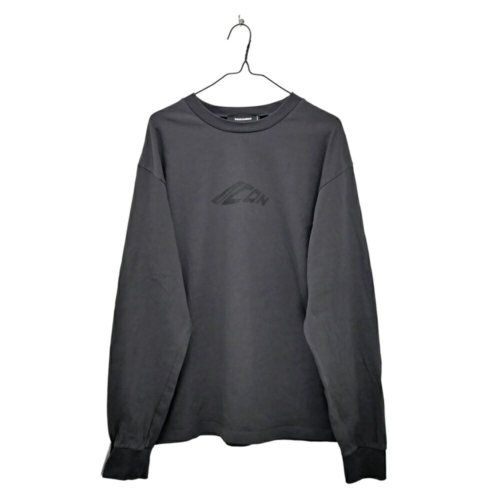 【名東】ディースクエアード Tシャツ ICON ロング グレー Mサイズ アパレル 服