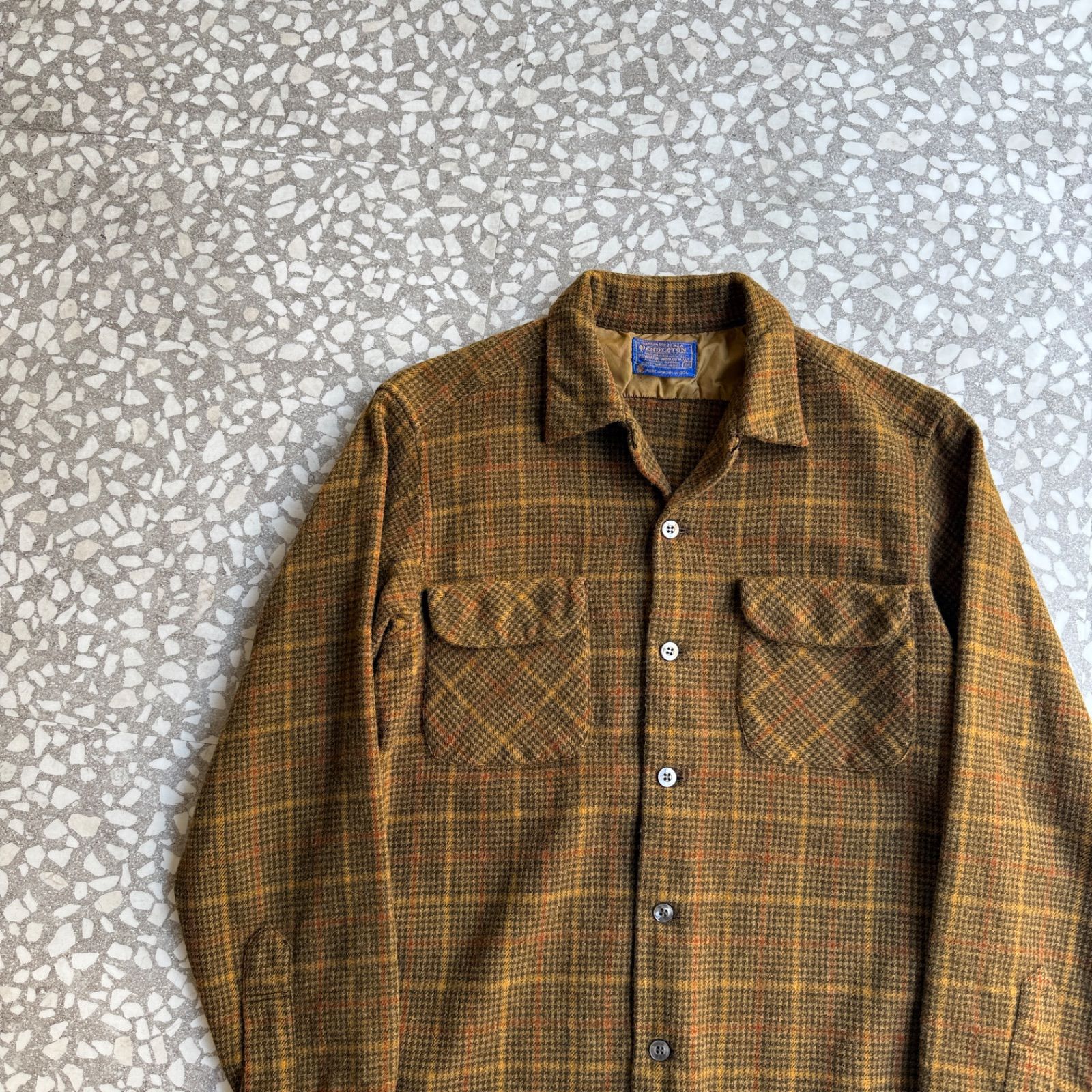 PENDLETON / 60's Wool Board Shirt sizeM ペンドルトン　ウール　ボードシャツ　長袖チェック　アメカジ　 FJ 西海岸 vintage