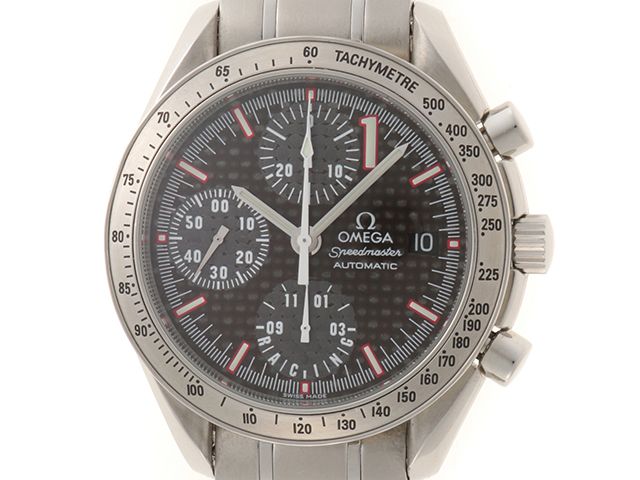 OMEGA オメガ ウォッチ スピードマスター レーシング ミハエル・シューマッハモデル 時計 3519.50 腕時計 ステンレス ブラック 自動巻き メンズ【中古】471