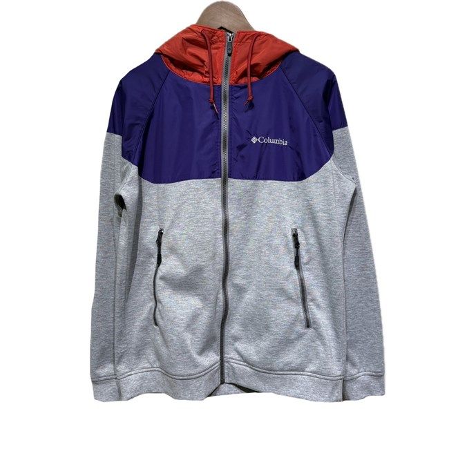 【中古】　Columbia　ナイロンジャンパー　アウター　フード　フルジップ　切替　無地　ワンポイント　ブランドロゴ　刺しゅう　アウトドア　古着　/1151 4,296円