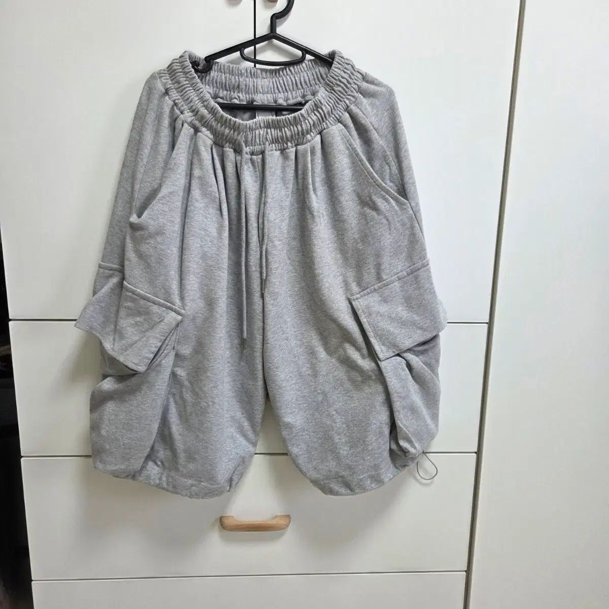 グレー バミューダパンツ ハーフパンツ フリーサイズ