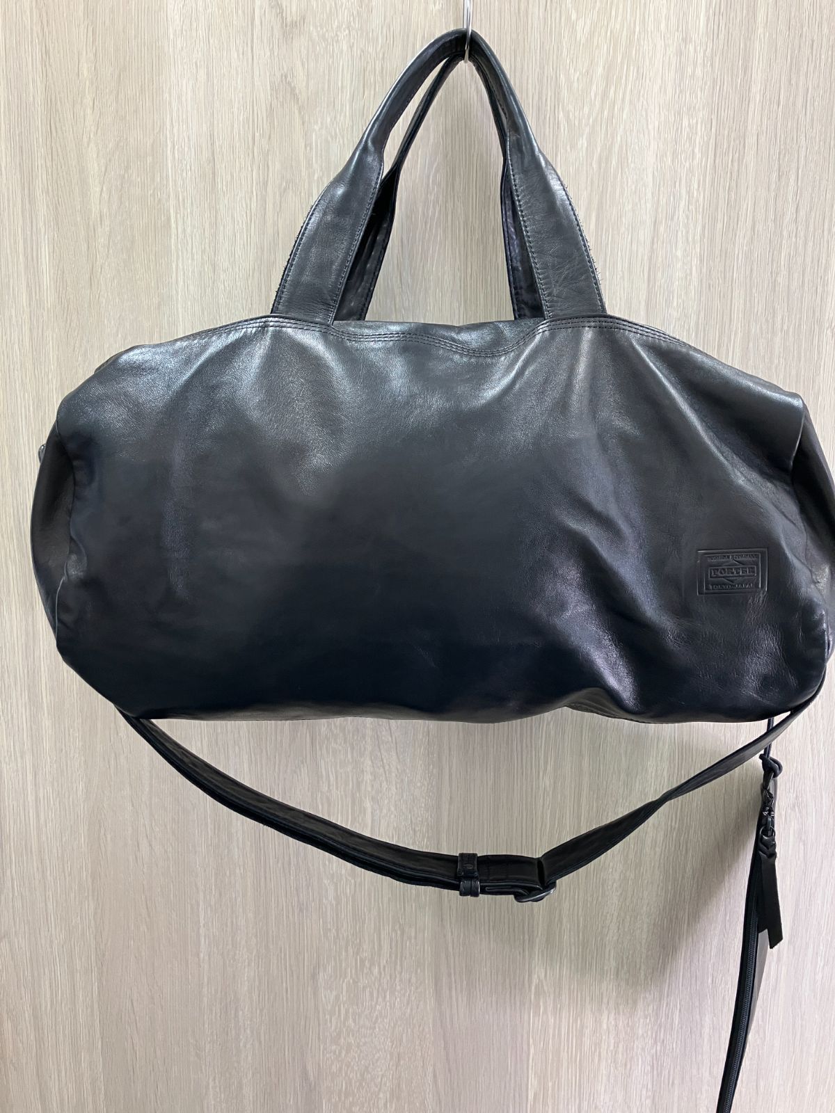【ポーチ付】PORTER ポーター FRANK フランク ボストンバッグ 馬革 黒
