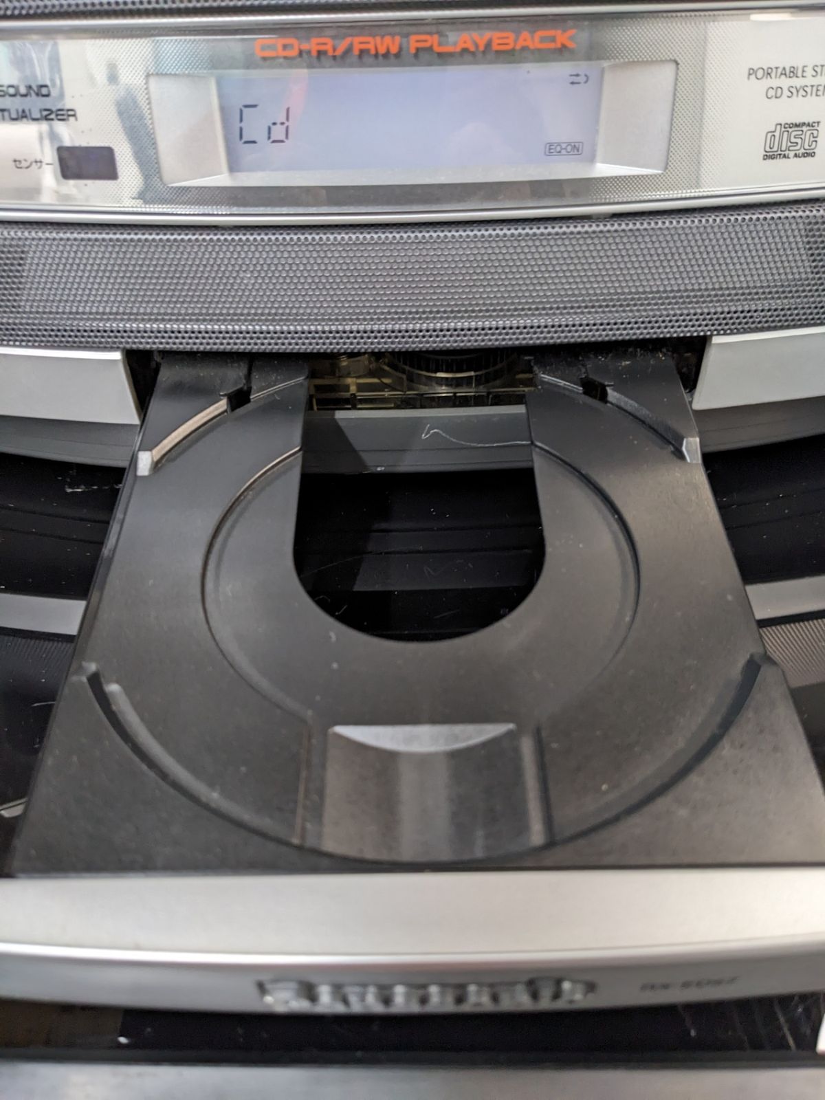 動作品◇Panasonic パナソニック CDラジオカセット シルバー RX-ED57-S