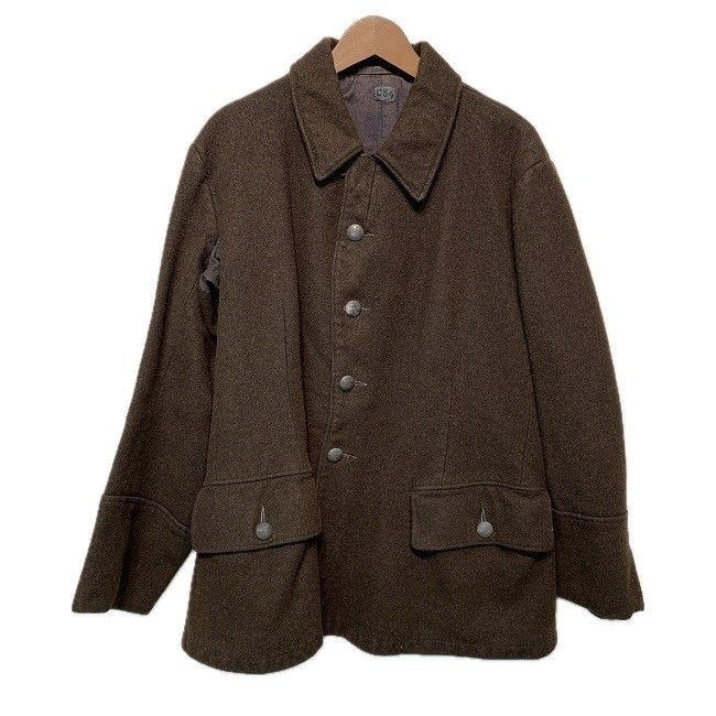 【中古】　フィールドジャケット　ハーフコート　ステンカラー　無地　フロントポケット　ミリタリー　古着　/1921
