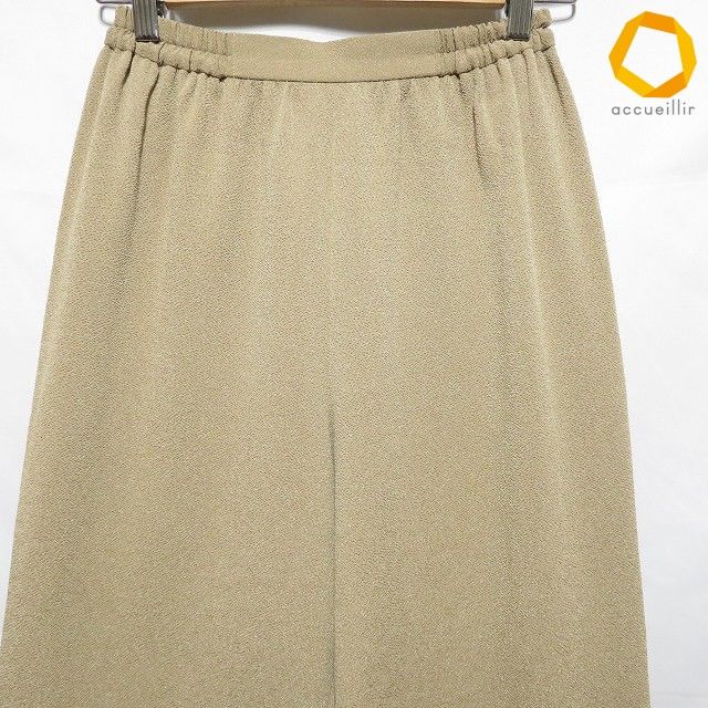 #anc 詩仙堂 ヒトシタムラ パンツ ベージュ ちりめん ワイド レディース [1006454]