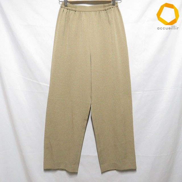 #anc 詩仙堂 ヒトシタムラ パンツ ベージュ ちりめん ワイド レディース [1006454] の商品写真