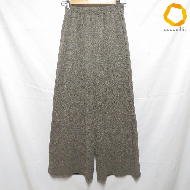 #anc 詩仙堂 ヒトシタムラ パンツ グレー ちりめん ワイド レディース [1006456]