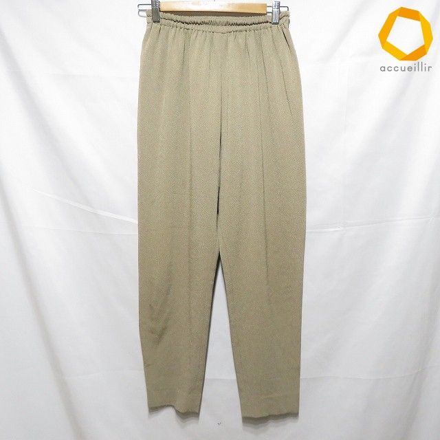 #anc 詩仙堂 ヒトシタムラ パンツ ベージュ ちりめん ワイド レディース [1006495]