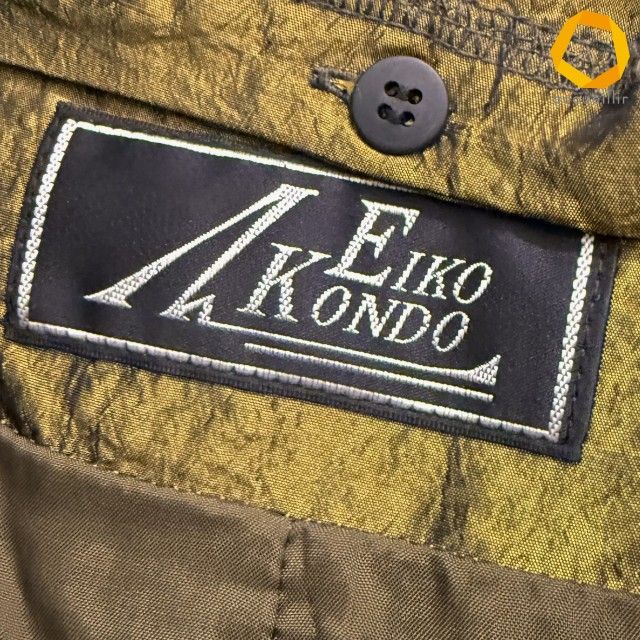 美品Eiko Kondo クロップドジャケット EIKO KONDO エイココンドウ メッシュ使い 刺繍 ジップジャケット42