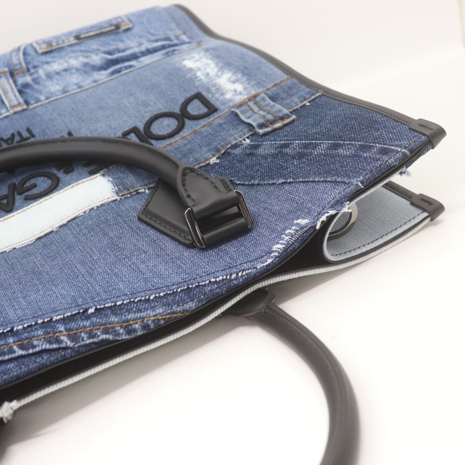 ITAH4QBM0NLE 未使用 DOLCE＆GABBANA デニム トートバッグ 2WAY 