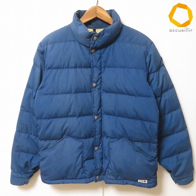 #wnc ザノースフェイス NORTHFACE ジャケット ダウン M 青 スタンドカラー ジップアップ ヴィンテージ アメリカ製 メンズ [995292]