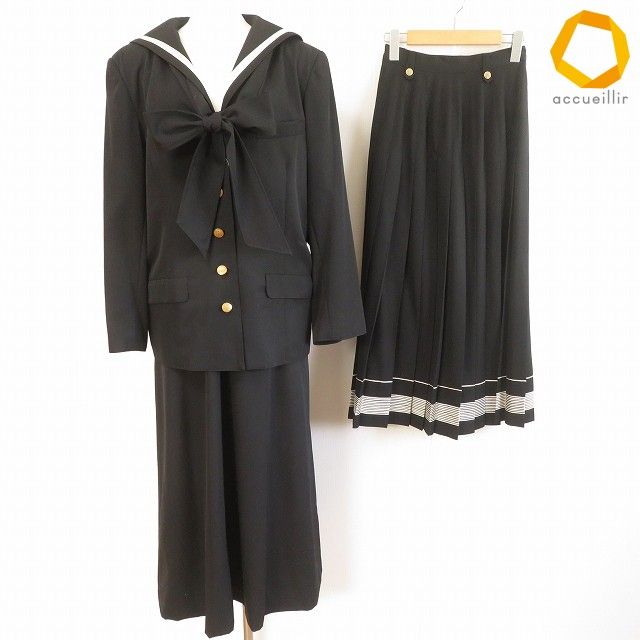 #anc ワンダフルワールド カネコイサオ WONDERFUL WORLD KANEKO ISAO セットアップ スリーピース 黒 セーラーカラー レディース [997172] 48,000円