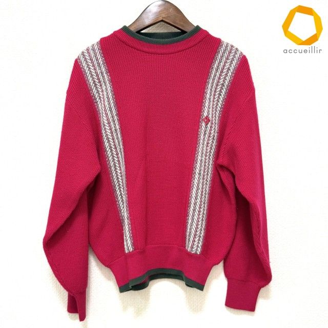 #wnc クリスチャンディオール スポーツ ChristianDior SPORTS ニット・セーター S ピンク系 柄 ヴィンテージ レディース [997679]