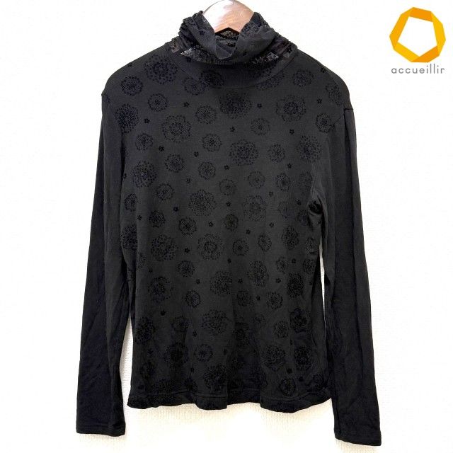 #anc トクコ TOKUKO1erVOL カットソー 9 黒 柄 タートルネック レディース [998630]