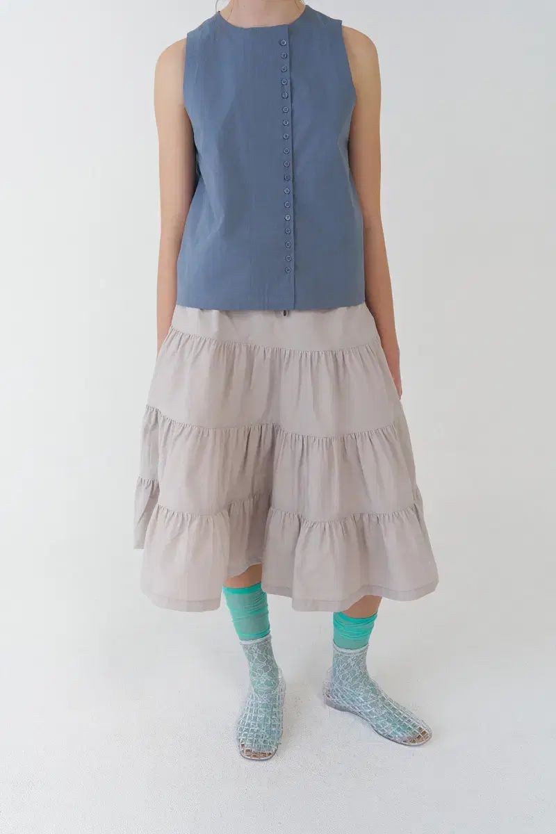 PESTO 3 SHIRRING スカート FOG スカート