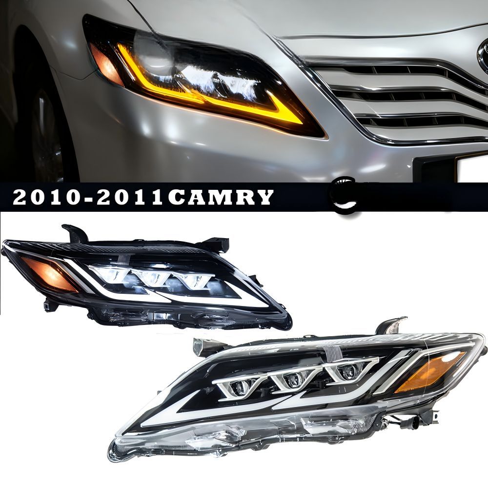 Toyota Camry (トヨタ・カムリ) 2010-2011専用 プレミアムLEDヘッドライト デイライト＆流水ウインカー 高輝度 視認性向上 夜間安全 ドレスアップ効果抜群 簡単取付 車種専用 スタイリッシュ おすすめ 送料無料