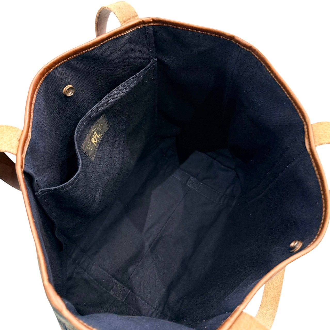 RRL ダブルアールエル 24AW ハンドウーブンインディゴストライプトート