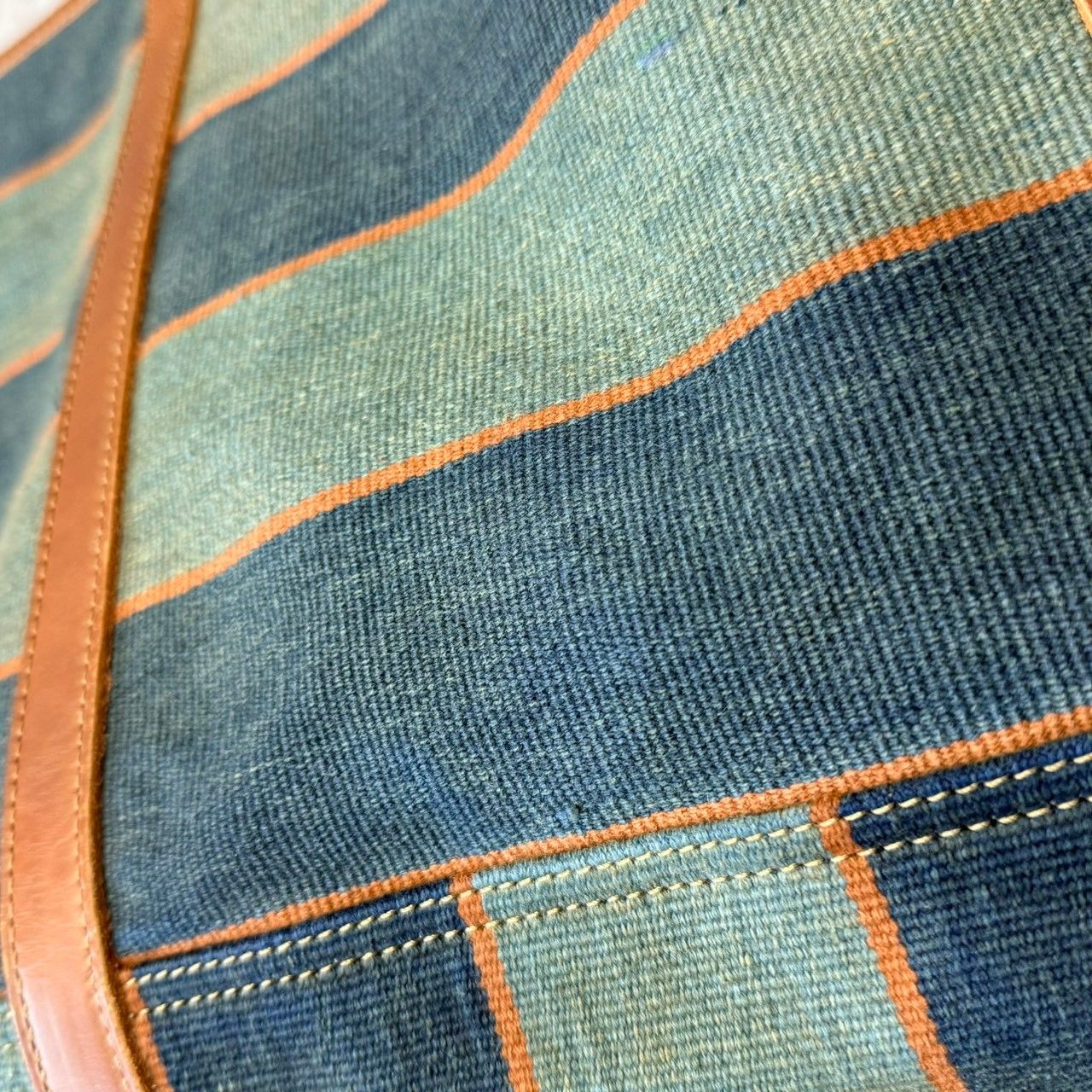 RRL ダブルアールエル 24AW ハンドウーブンインディゴストライプトート 