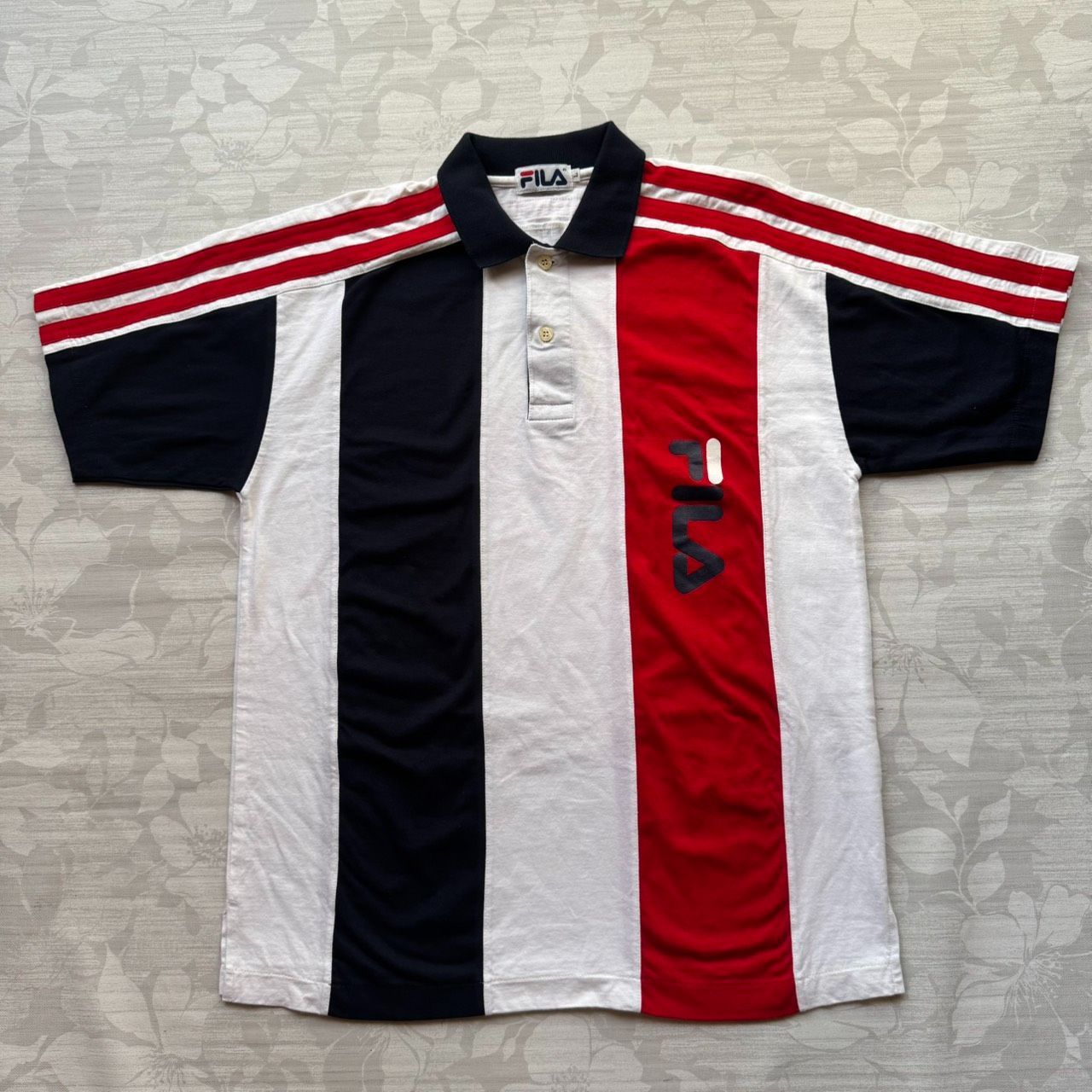 FILA フィラ ヴィンテージ ポロシャツ Lサイズ マルチカラー