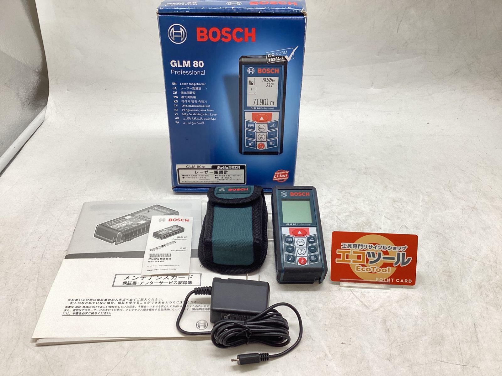 【未使用に近い】ボッシュ/(BOSCH) GLM80 ☆BOSCH/(ボッシュ) レーザー距離計 【正規品】 [IT_L89S4][豊田][M04]