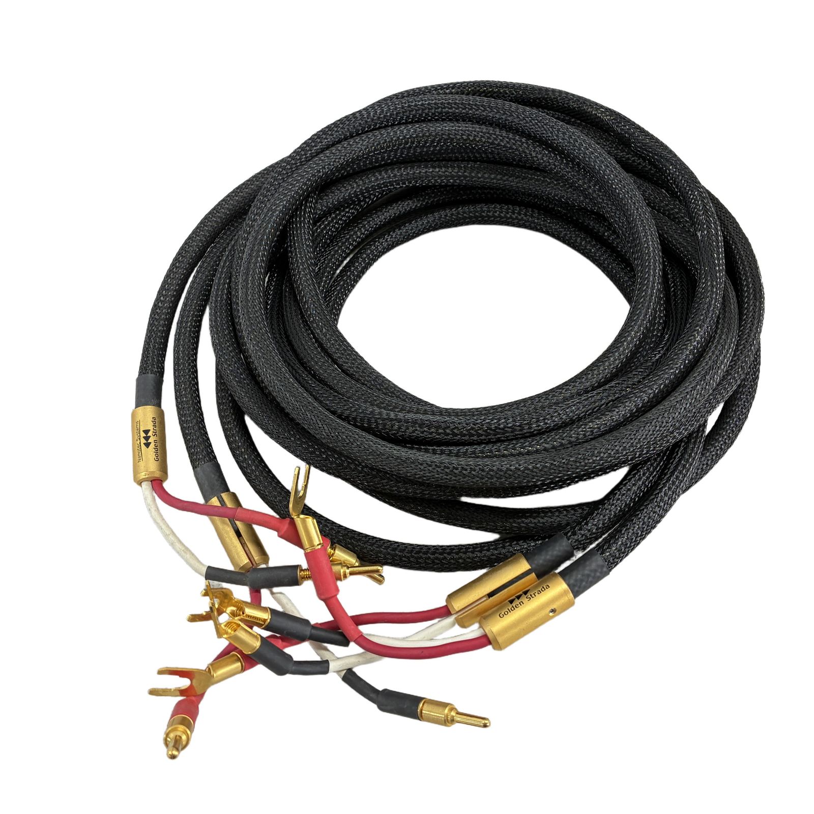 Golden Strada Nanotec Systems ゴールデンストラーダ スピーカーケーブル ペア 約4m 中古W11206487