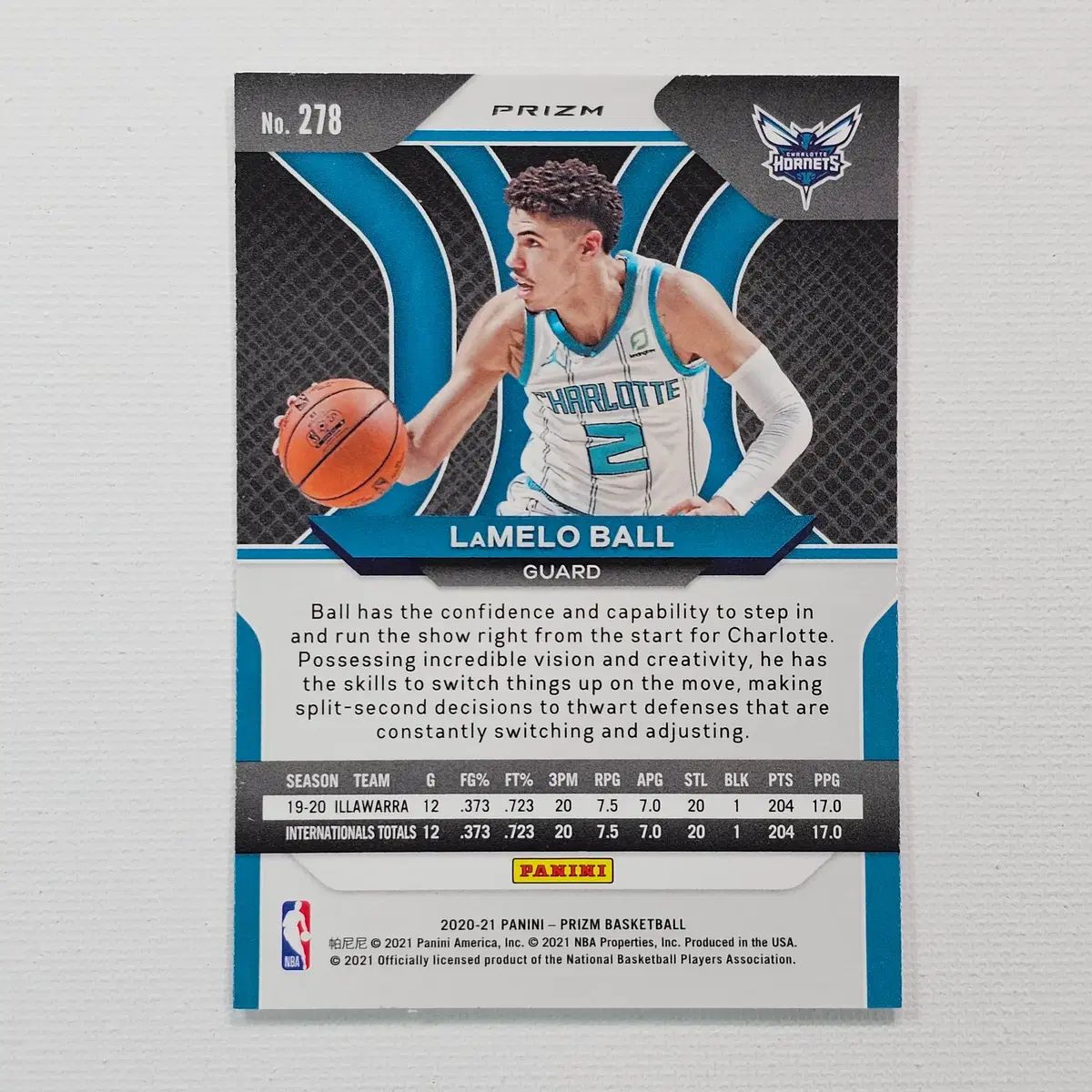 2020-21 PANINI RC PRIZM Panini BALL Prizm LAMELO SILVER NBA 