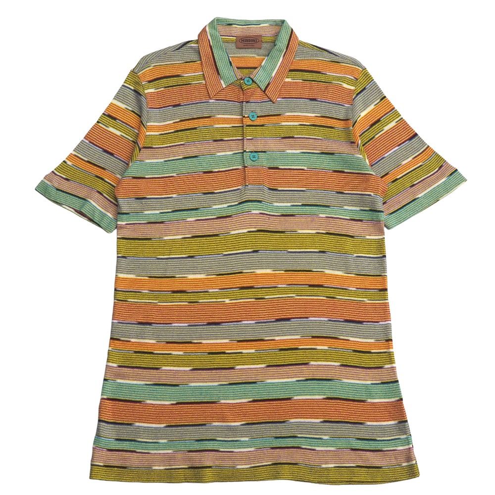 Missoni ミッソーニ ヴィンテージ ポロシャツ サイズ50 半袖 ニット シャツ イタリア製 ブランド古着【中古】20260511/RA9328