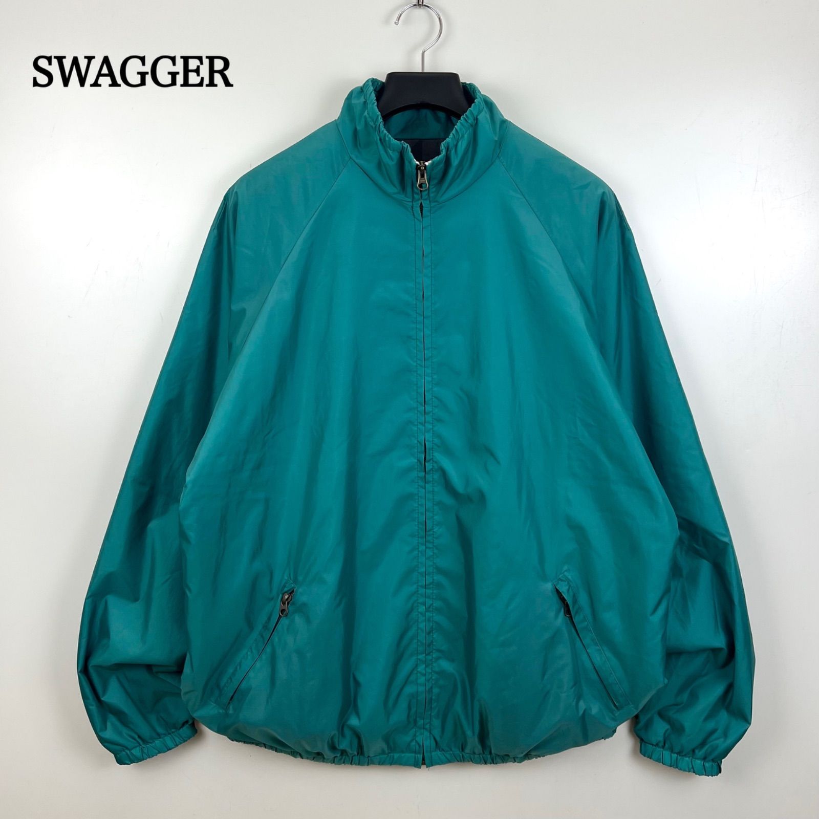 SWAGGER 00s archive full rib puff jacket XL green スワッガー 初期 リブ 中綿ジャケット 迷彩アクセント 希少 アーカイブ 恵比寿 BIG-O オオスミ