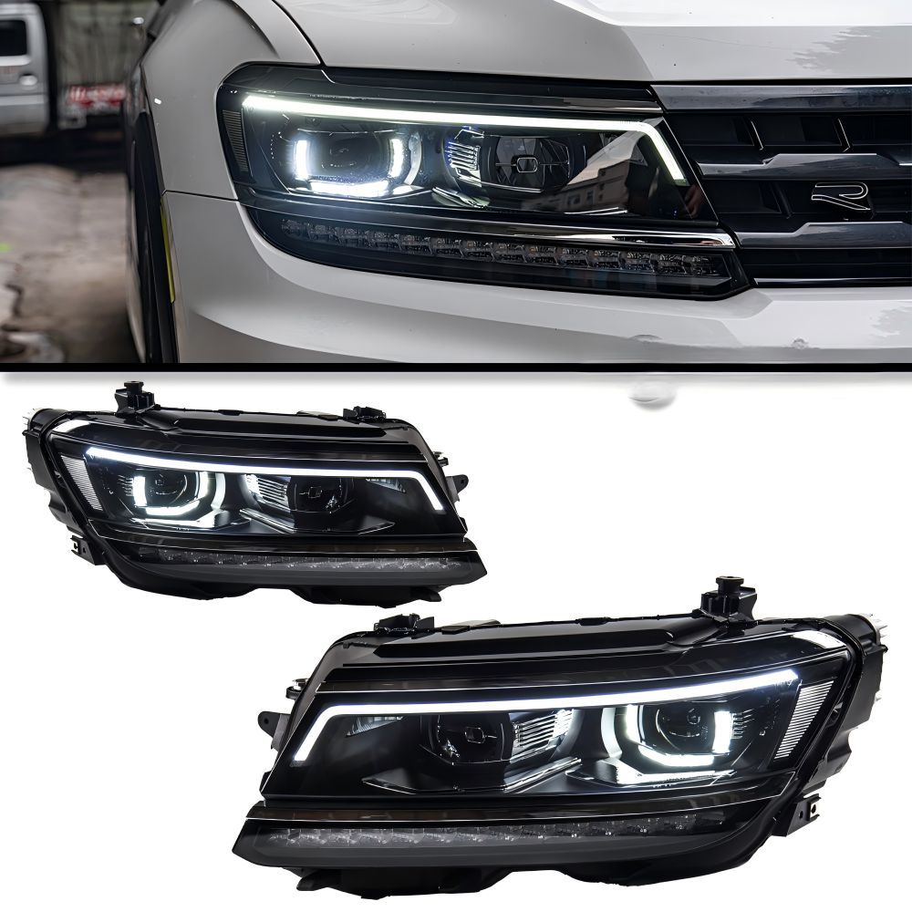 VW Tiguan L (フォルクスワーゲン・ティグアンL) 2017-2020専用 LEDヘッドライト デイライト＆ターンシグナル内蔵 高輝度 視認性向上 夜間走行安全 ドレスアップ効果抜群 簡単交換 車種専用 スタイリッシュ おすすめ 送料無料 99,549円