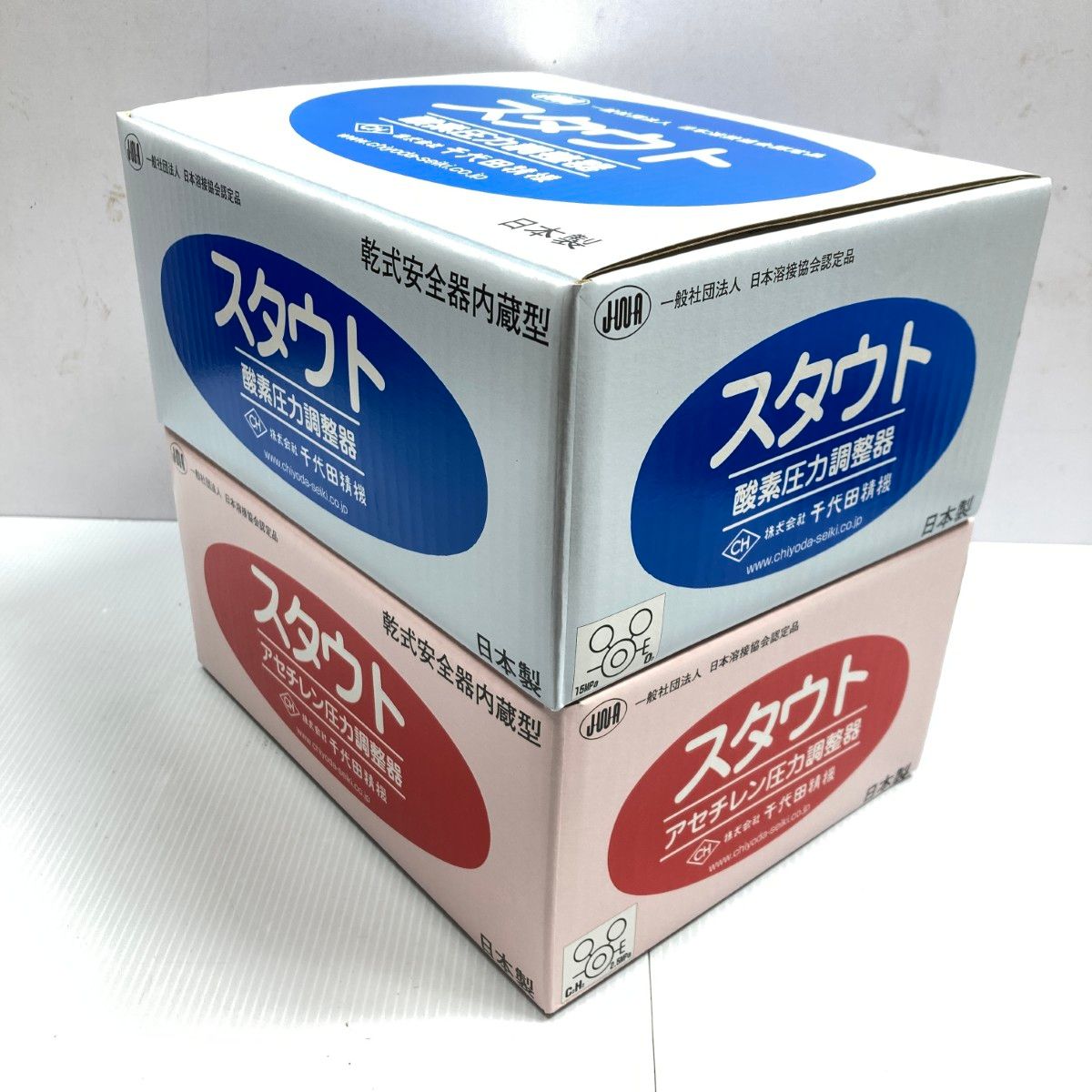千代田精器 乾式安全器内蔵型 酸素圧力調整器/アセチレン圧力調整器 (1) ｽﾀｳﾄ