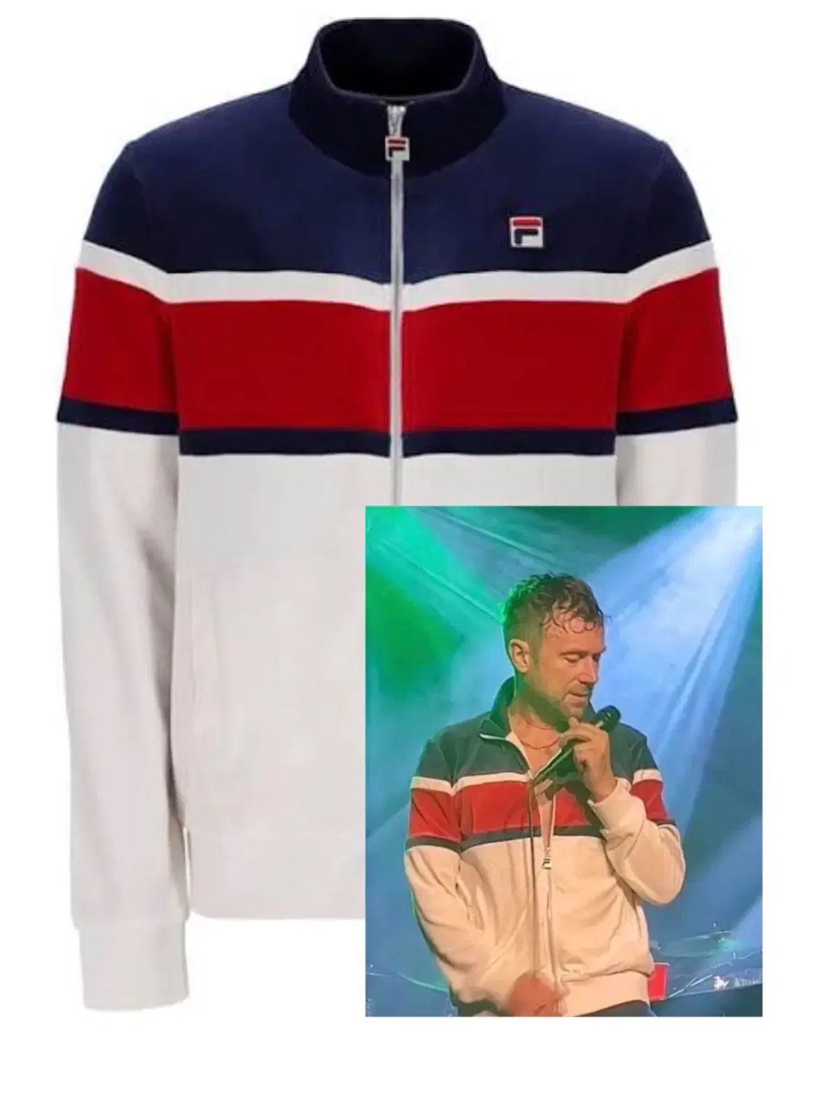 FILA Blur トラックジャージ バーバリーブリットポップ スタイル ジャケット