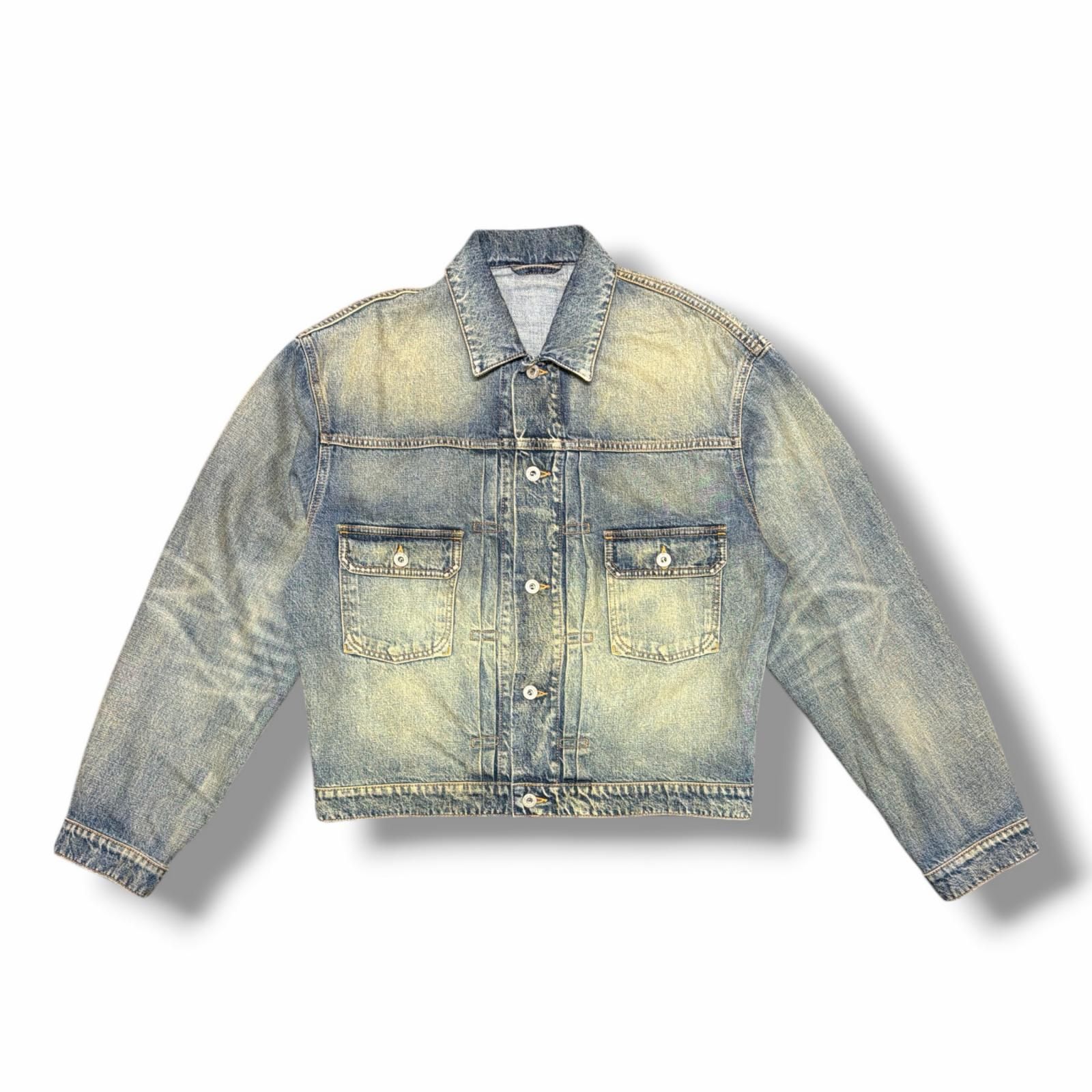 国内正規 参考上代121000円 KENZO 23AW STONE BLEACH TRUCKER JACKET ストーンブリーチトラッカージャケット デニムジャケット Gジャン ケンゾー FD65DV3036B7 インディゴ M （15275M）