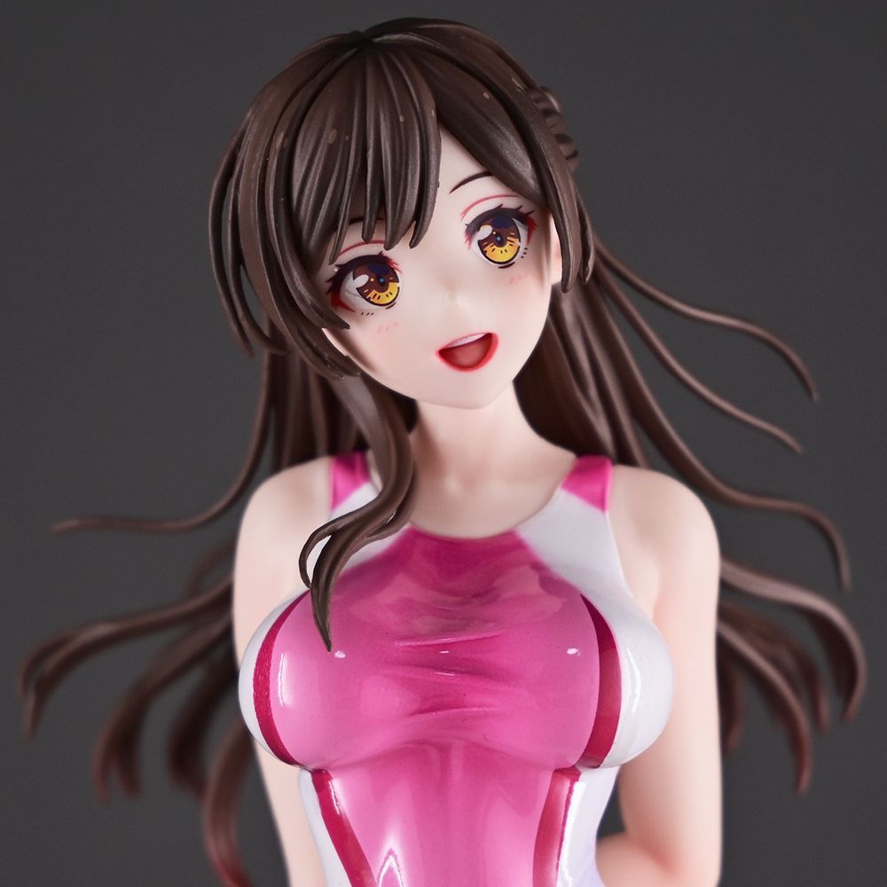 ☆未使用 彼女、お借りします 1/7 水原 千鶴 競泳水着 フィギュア 塗装