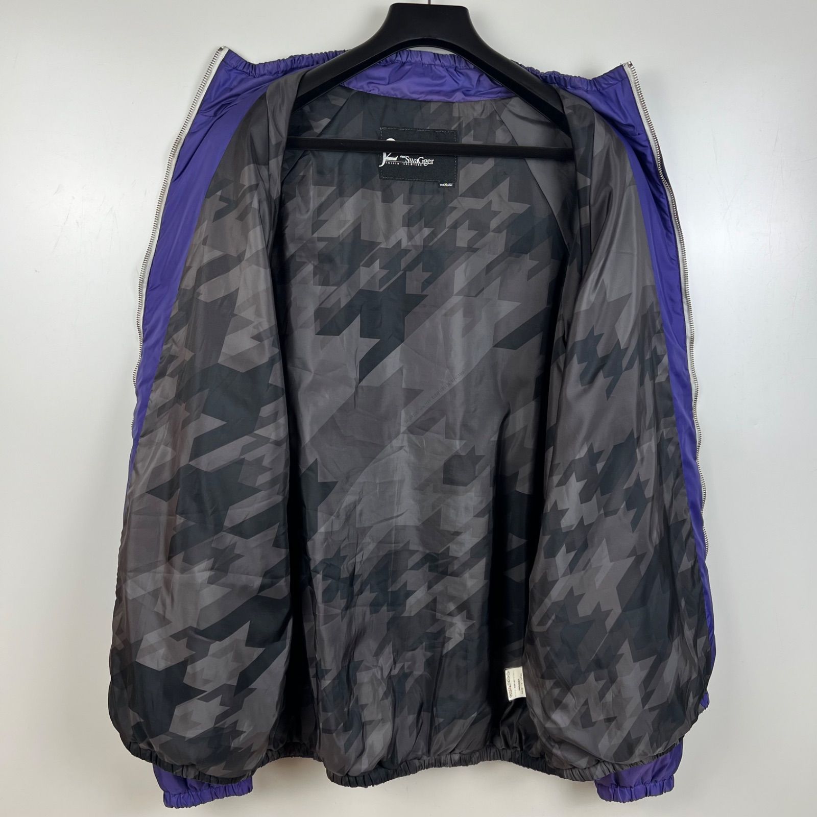 SWAGGER 00s archive full rib puff jacket XL purple スワッガー 初期 