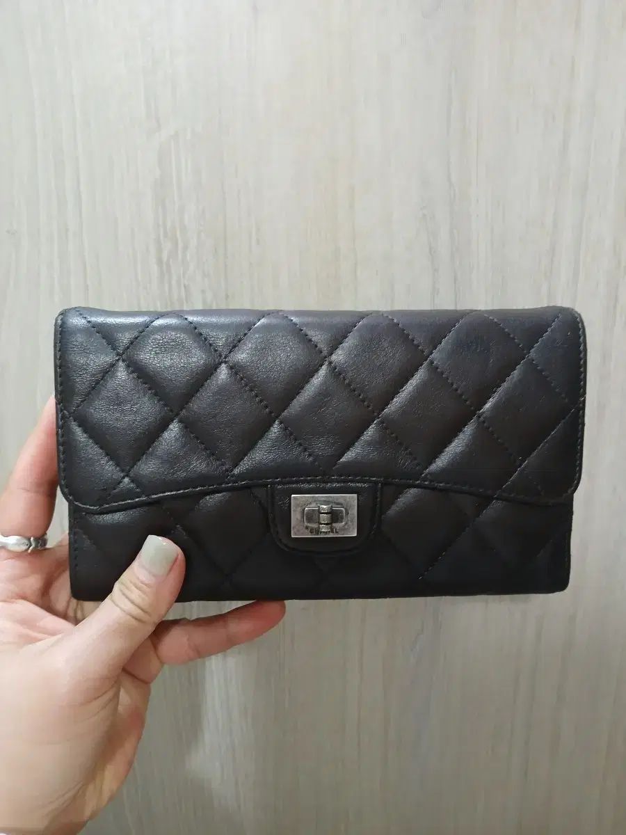 (正規品) CHANEL シャネル チュール 랩 長財布 キルティング 딥ブラウン