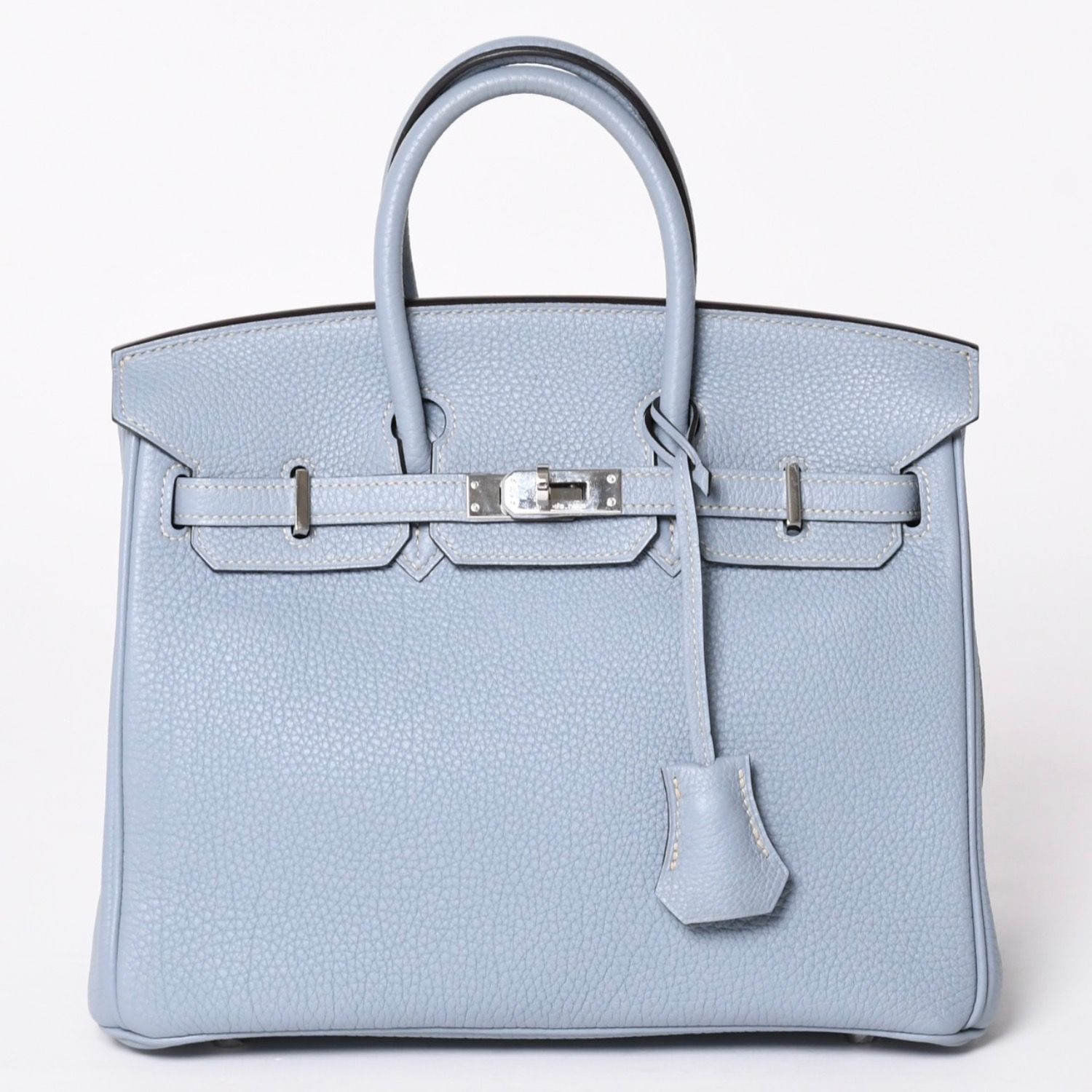 新品同様品 HERMES エルメス バーキン25 ハンドバッグ □P刻印 トゴ シエル シルバー金具 中古 4a001775