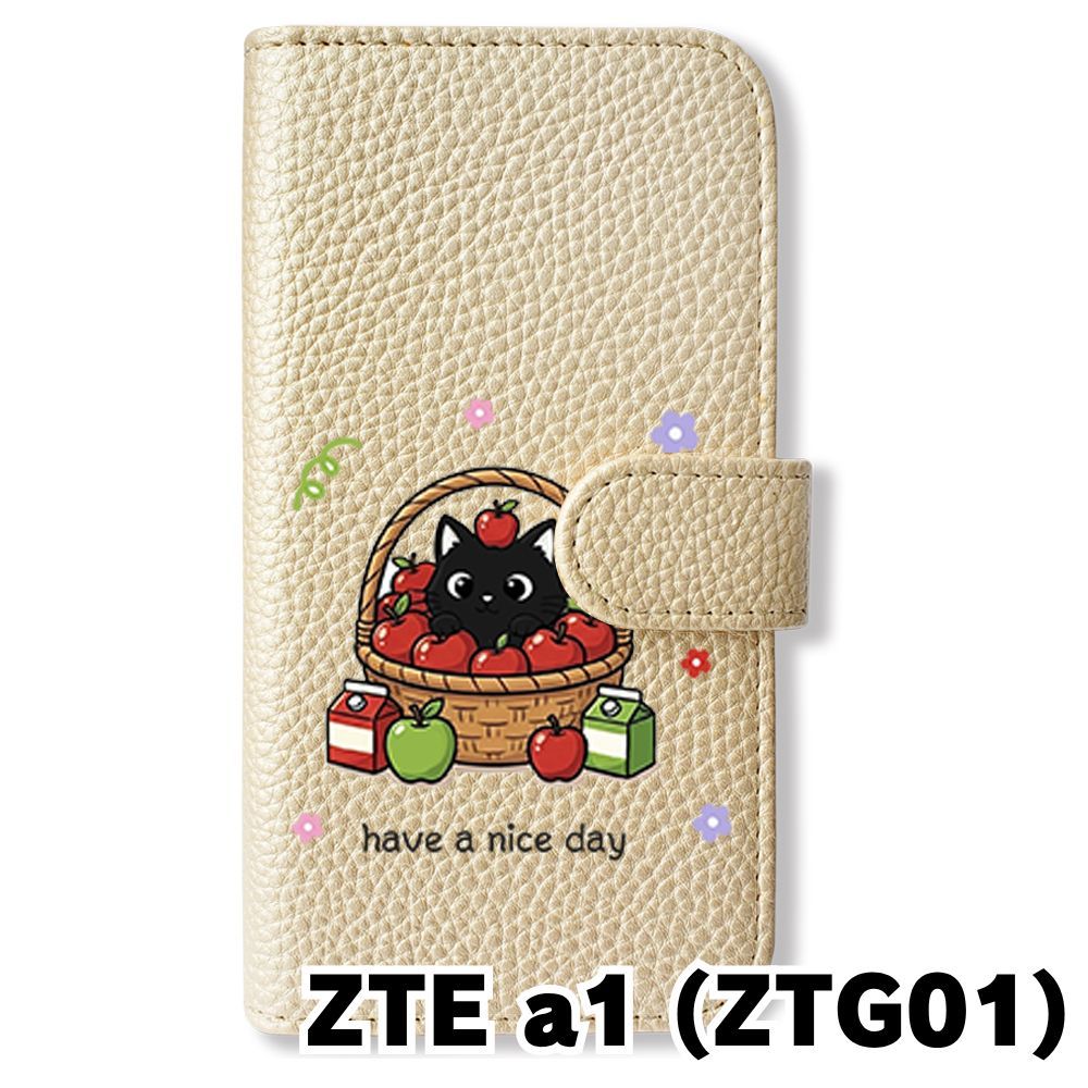 あほねこ 新品未使用】 ZTE a1 ZTG01 手帳型スマホ ケース カバー (色