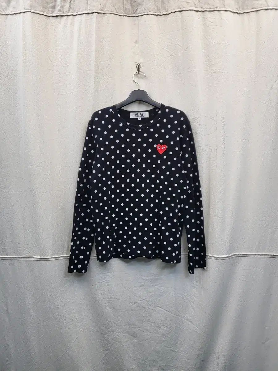 コム・デ・ギャルソン ブラック ドット 長袖 Tシャツ
