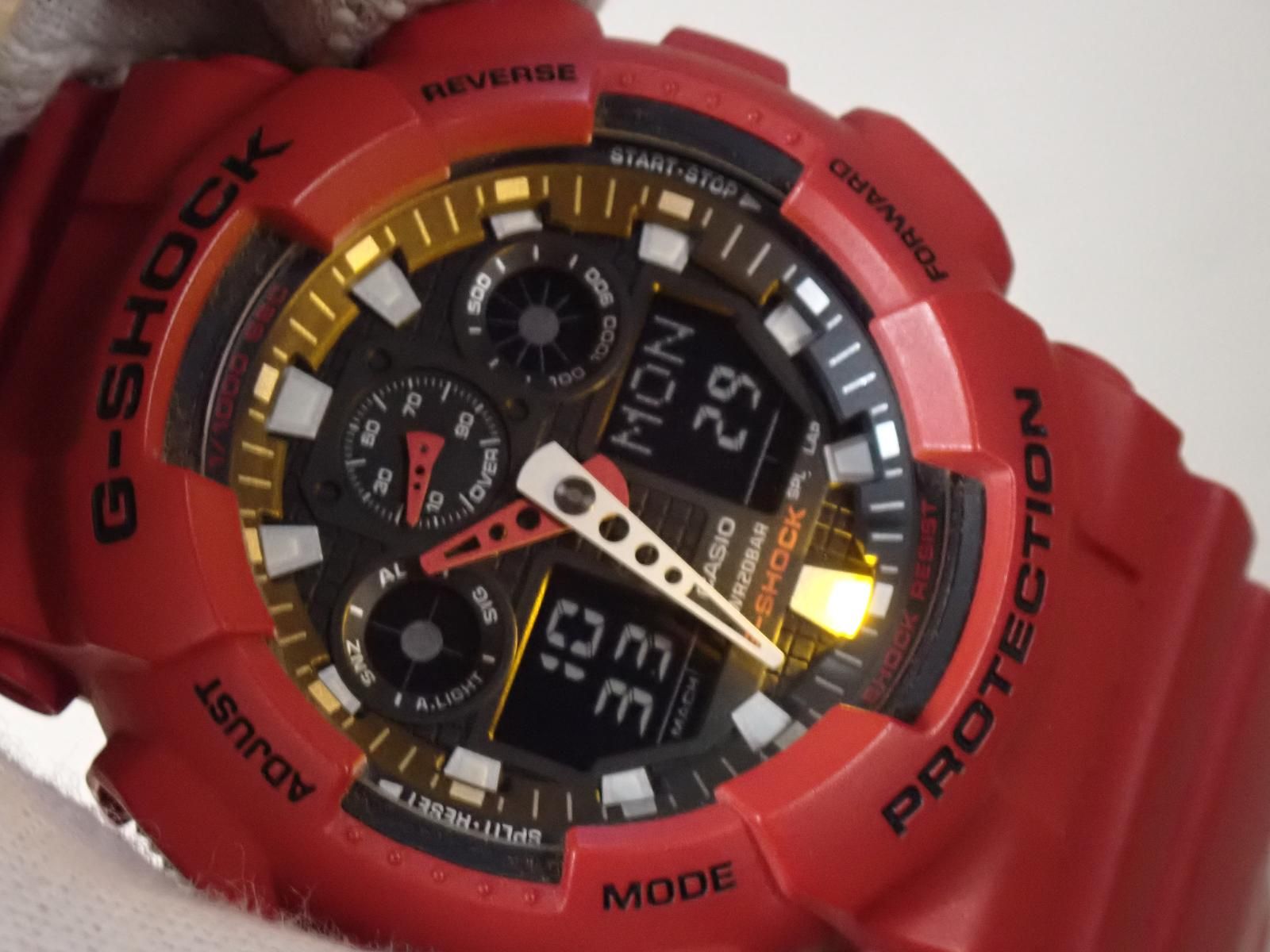 ☆6672☆G-SHOCK ジーショック GA-100B-4AJF ワイドフェイス アナデジ 