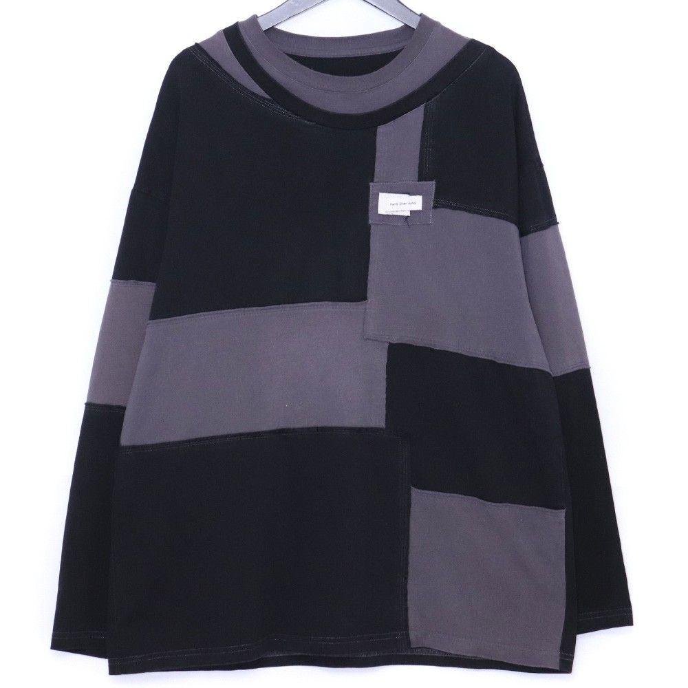 FENG CHEN WANG PANELLED TOPS XSサイズ ブラック グレー FMF16HD08