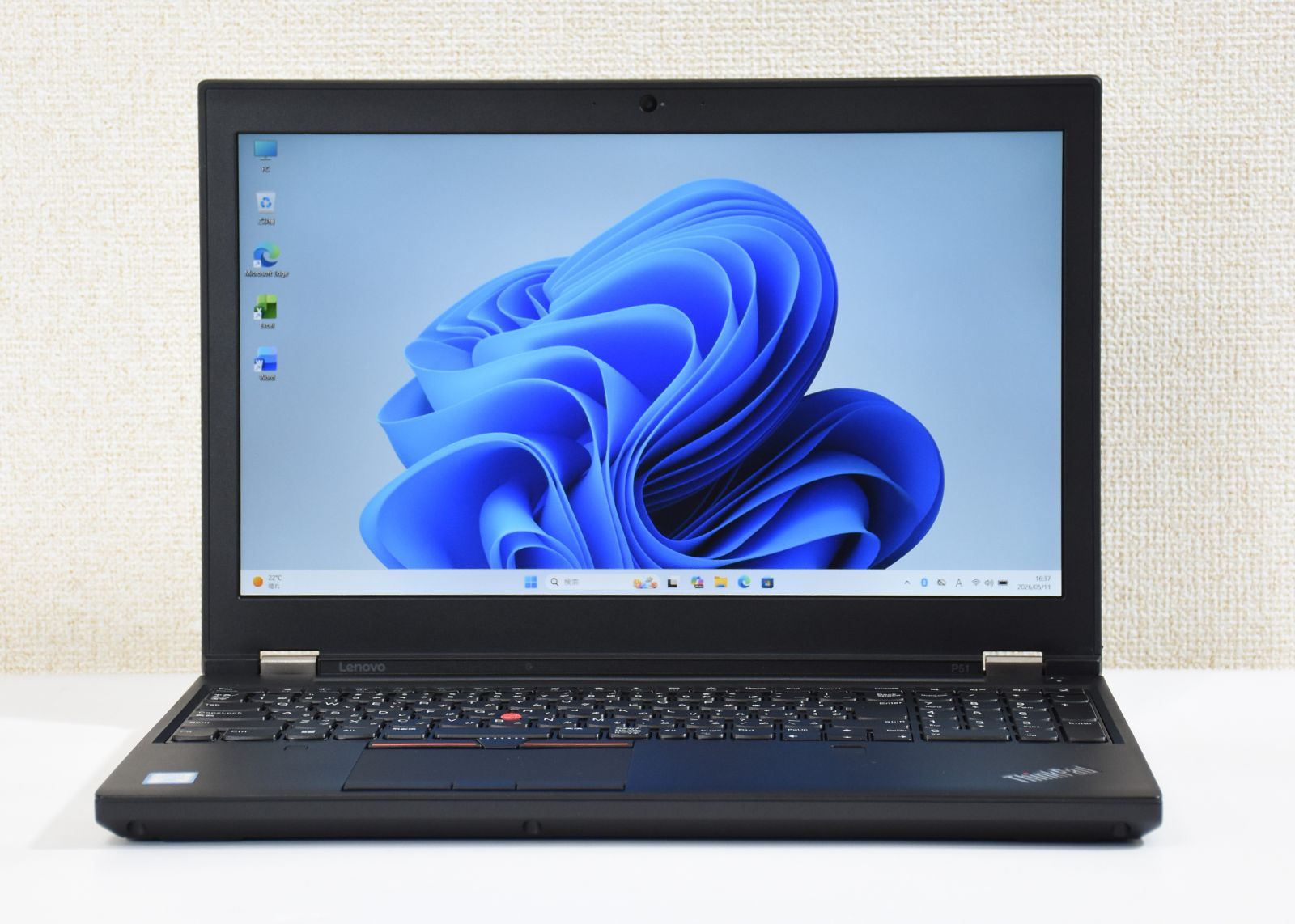 Lenovo ThinkPad P51 Mobile Workstation / Core i7-7820HQ / メモリ16G / SSD 256G / 15.6インチ / NVIDIA Quadro M2200 4GB / 中古