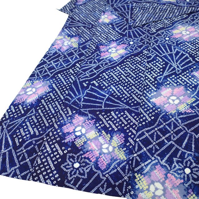 新古品】 夏物 本場有松鳴海絞り 浴衣 未使用 有松 ゆかた 絞り 木綿