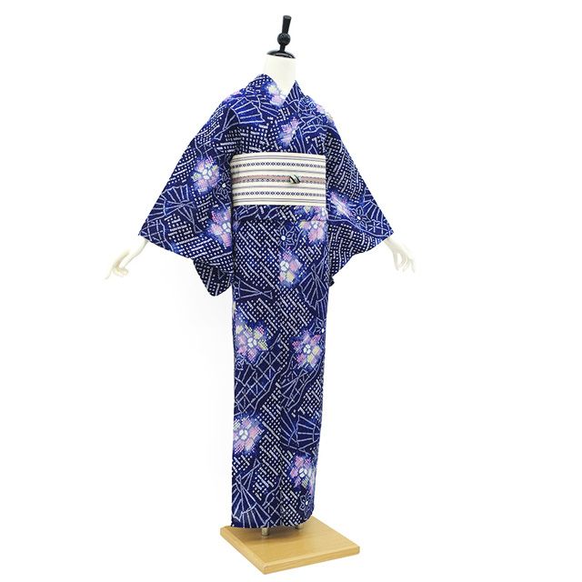 新古品】 夏物 本場有松鳴海絞り 浴衣 未使用 有松 ゆかた 絞り 木綿