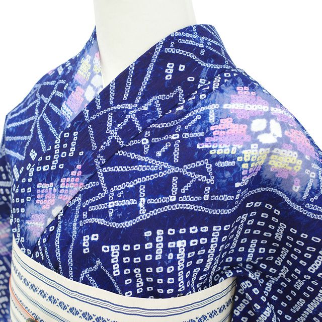 新古品】 夏物 本場有松鳴海絞り 浴衣 未使用 有松 ゆかた 絞り 木綿