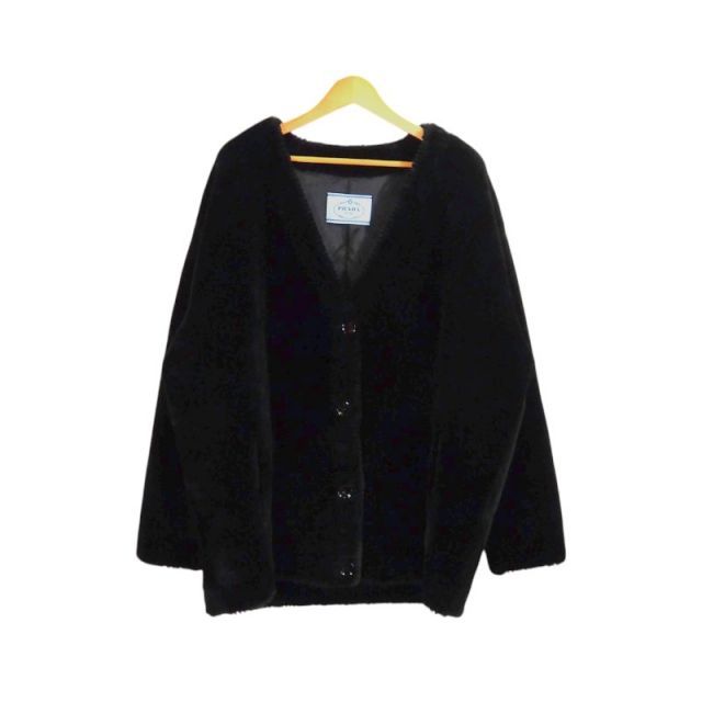 PRADA SHEEPSKIN SHEARLING CARDIGAN オーダーメイド品 サイズ48 木製ハンガー&ガーメントケース付属 プラダ シープスキン シーリング カーディガン トップス 大名店