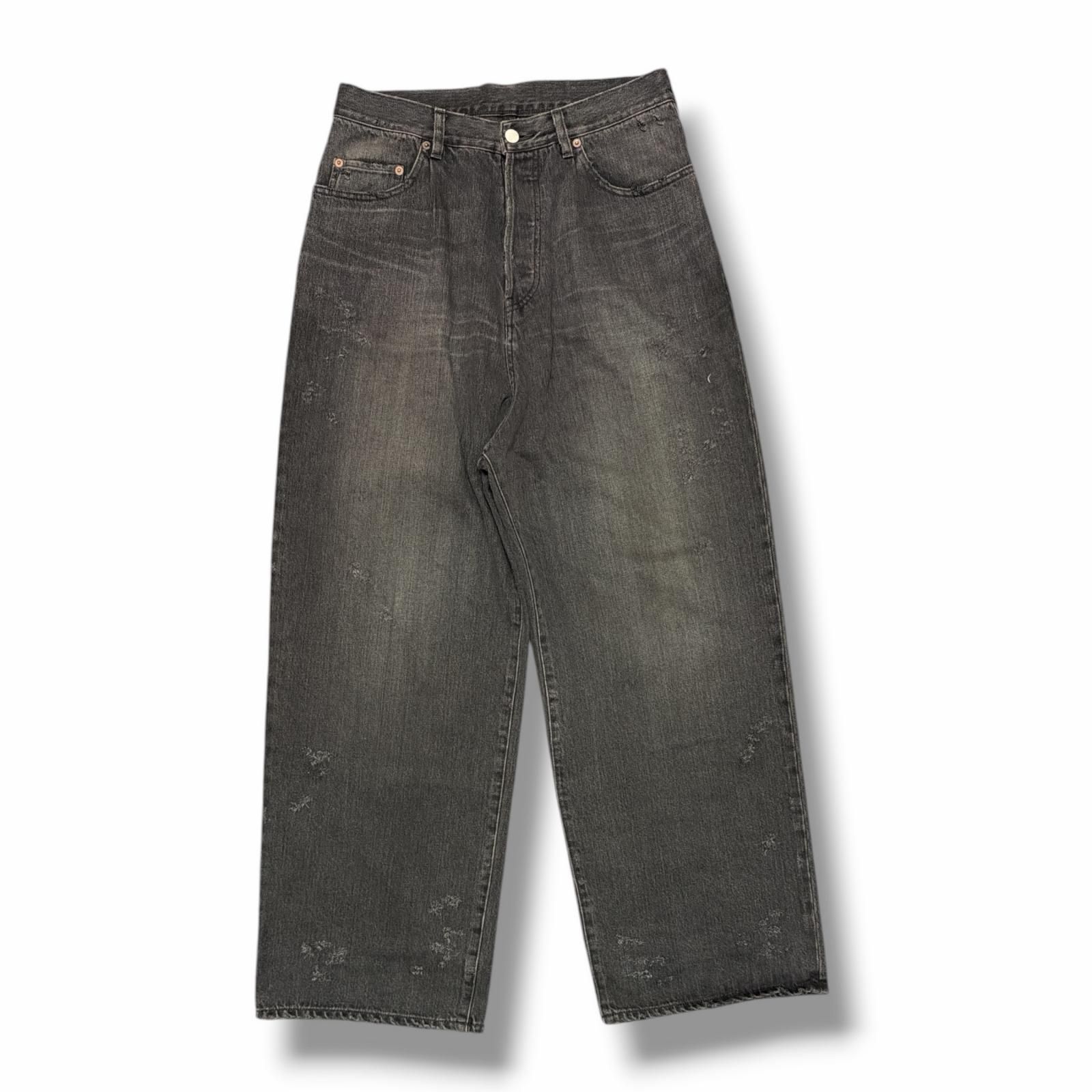 参考上代59400円 stein(ssstein) Baggy Denim Jeans バギーデニムパンツ ジーンズ イージーパンツ シュタイン ST.1237 ブラック S （15169M）